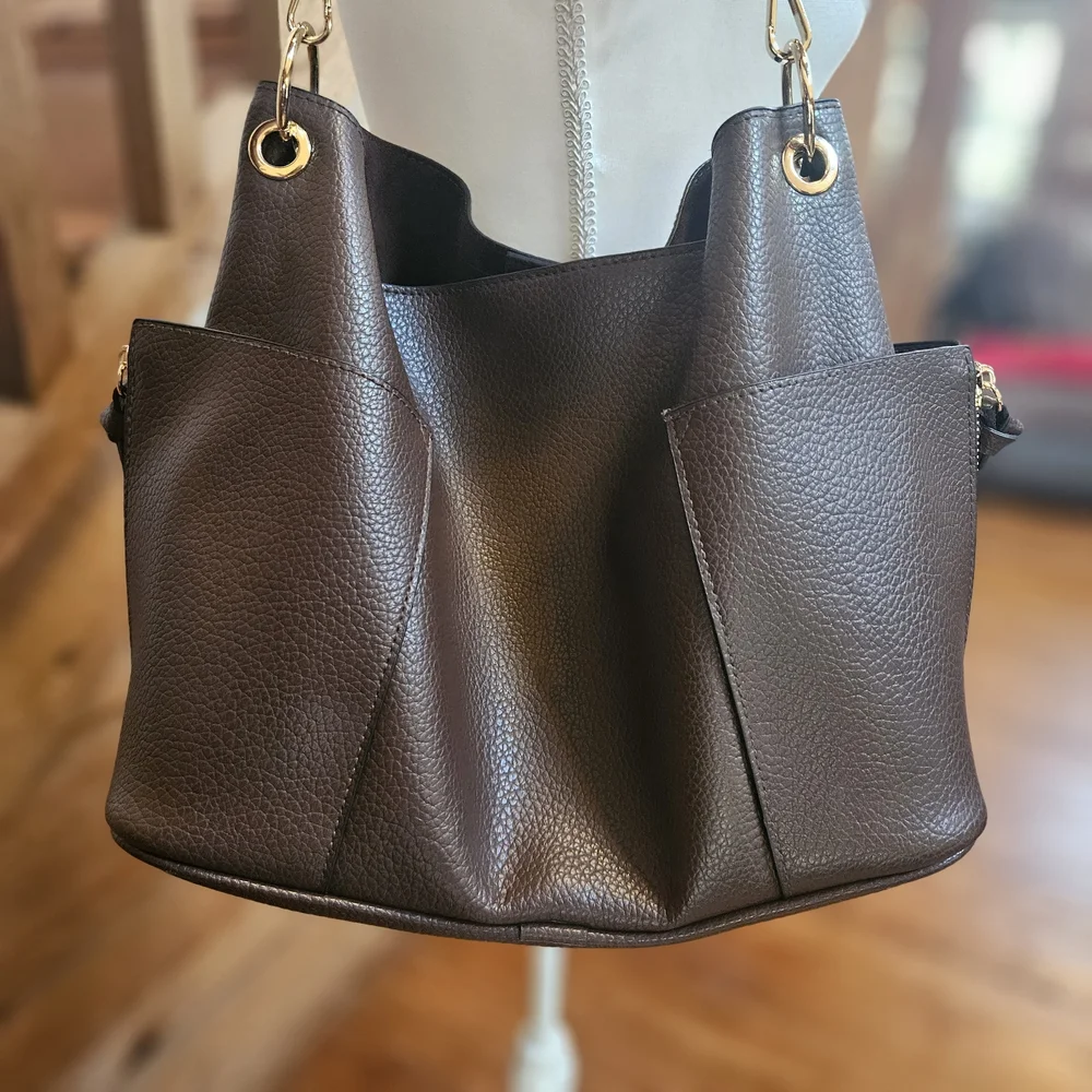 Steve Madden Brown Leather Hobo Bag
